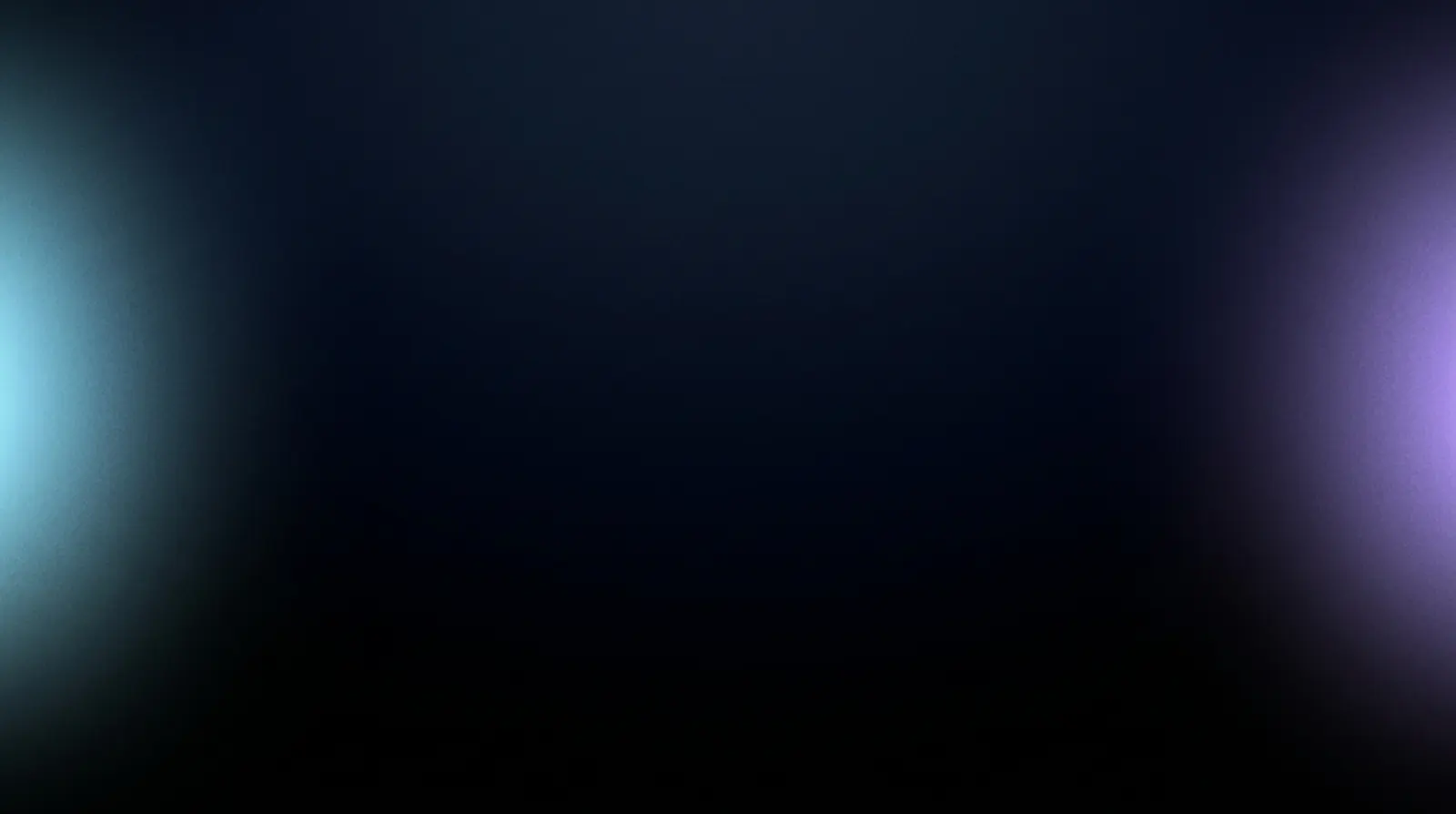 Minimal futuristic gradient—dark navy to black with soft glow for footer atmosphere.