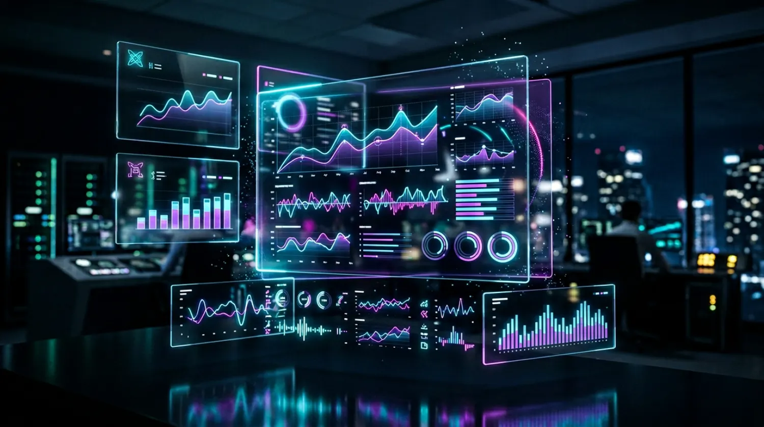 Live KPI and trend surfaces—operational metrics and executive clarity.