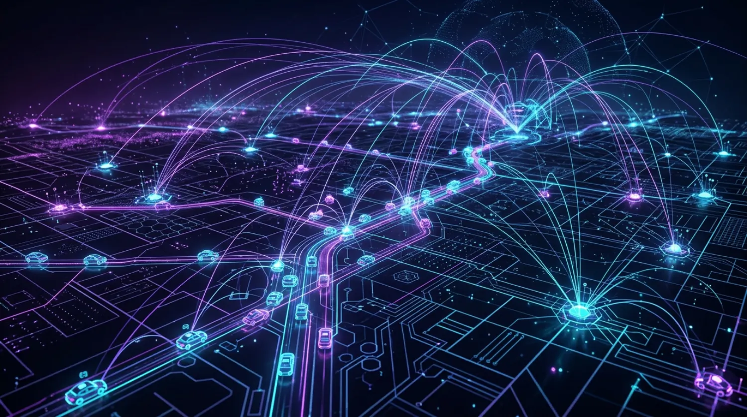 Fleet telemetry topology—connected devices and observability.